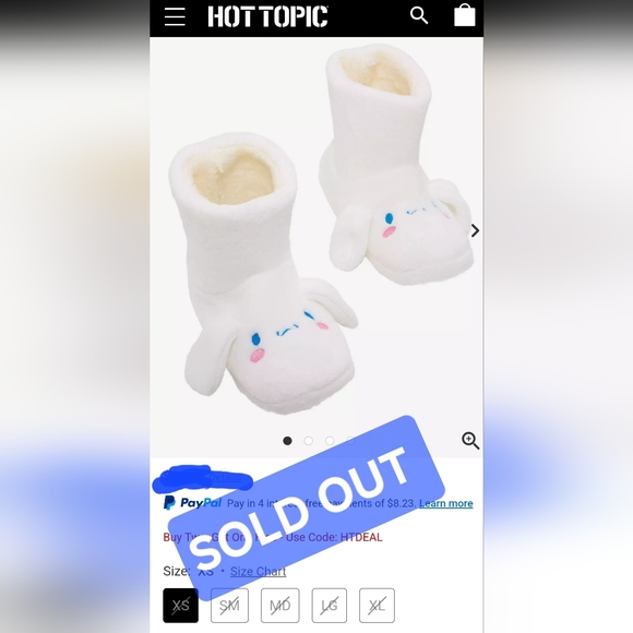 Cinnamoroll Plush Slipper Boots szXL Never Wore Sold Out Online Will Go Quick! - Picture 8 of 8